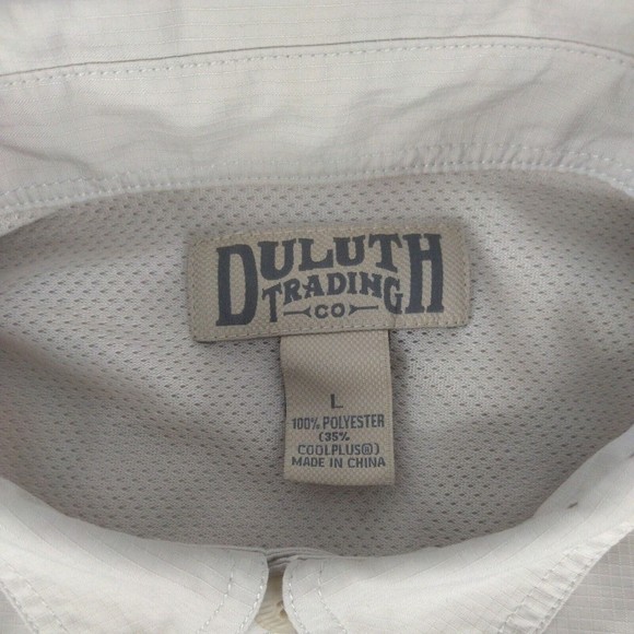 Duluth Trading Co Long Sleeve Fishing Shirt Mens Large 100% Nylon - Picture 10 of 10